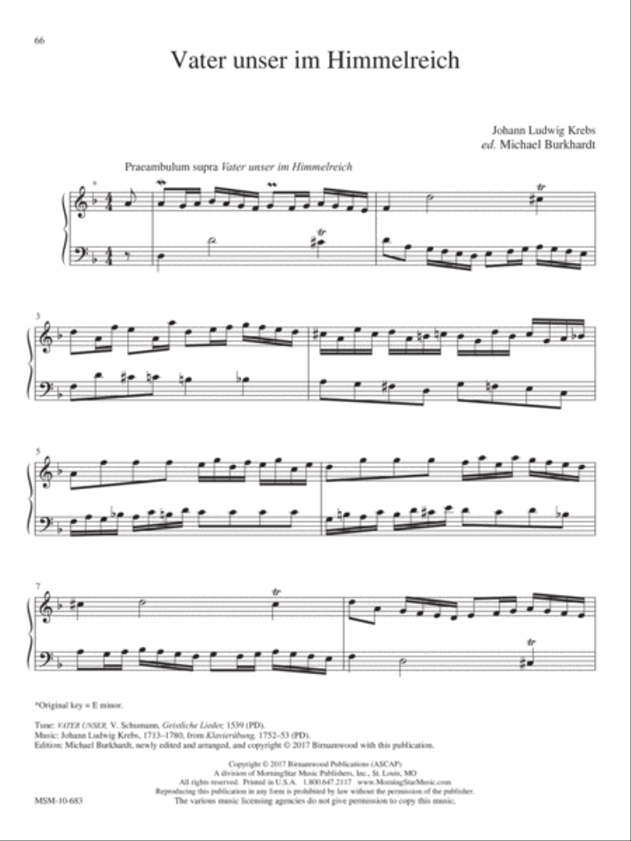 Vater unser im Himmelreich Organ scores gallery preview page 1