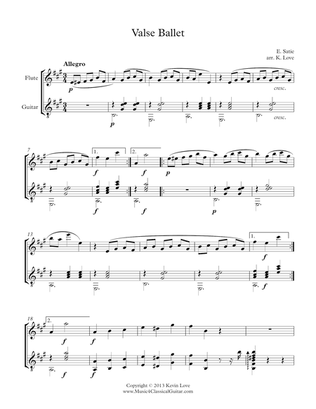 Valse Ballet (Flute and Guitar) - Score and Parts