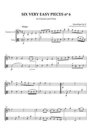 Book cover for Six Very Easy Pieces nº 6 (Allegro) - Clarinet and Viola
