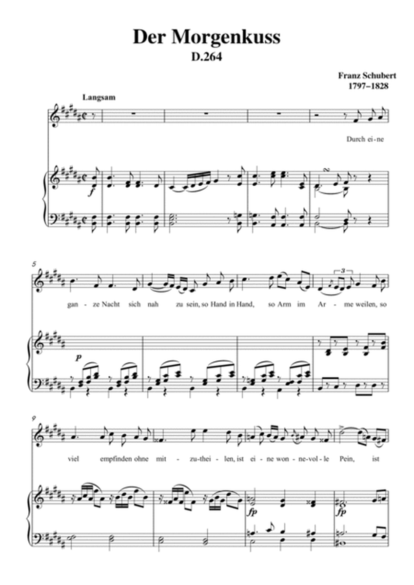 Schubert-Der Morgenkuss(nach einem Ball) in B D.264,for Vocal and Piano