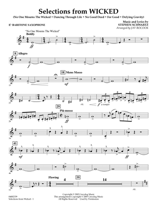 Selections from Wicked (arr. Jay Bocook) - Eb Baritone Saxophone