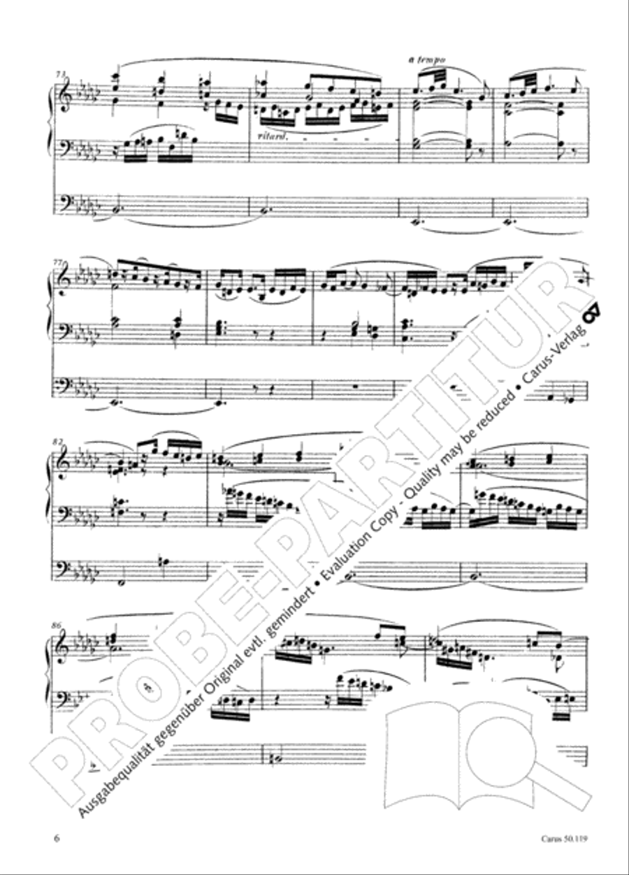Organ Sonata No. 6 in E flat minor Organ scores gallery preview page 7