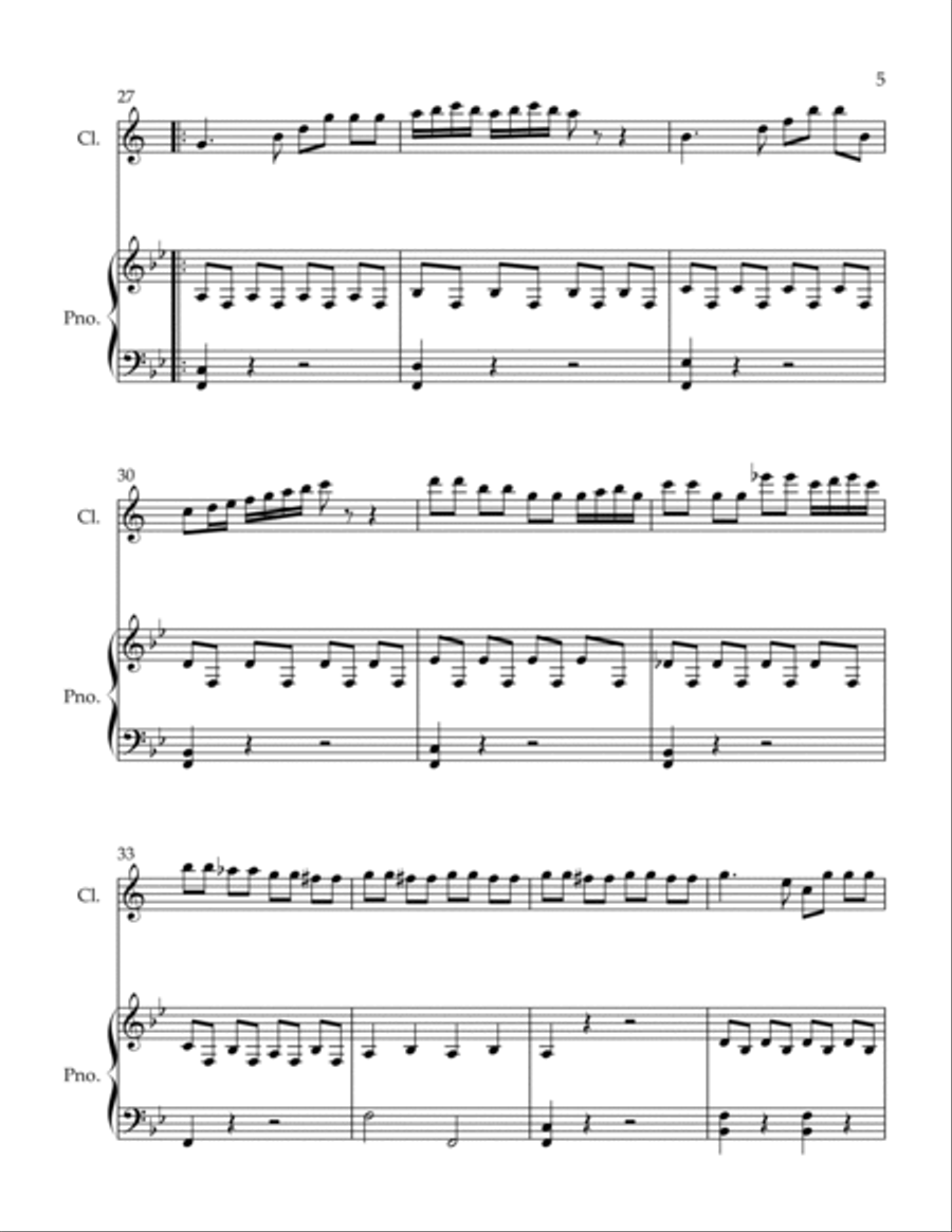 Spiritoso Clarinet Solo scores gallery preview page 5
