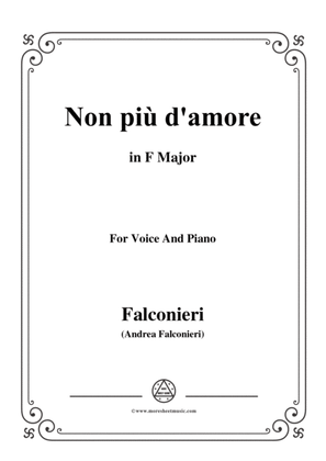 Book cover for Falconieri-Non più d'amore,in F Major,for Voice and Piano