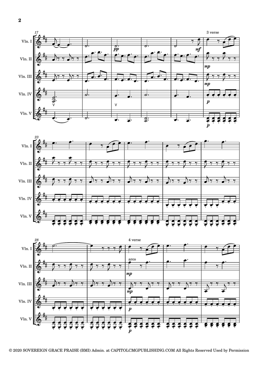 O Come All You Unfaithful String Quintet scores gallery preview page 2