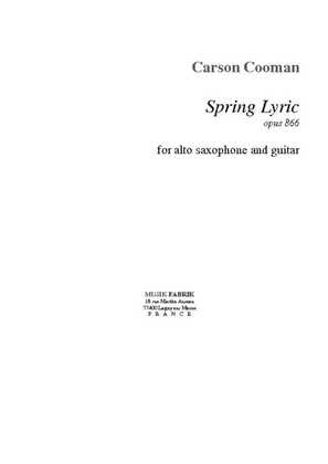 Book cover for Spring Lyric