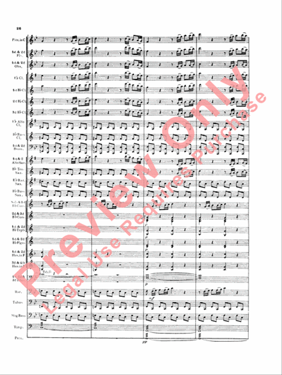 Italian in Algiers (Overture) Concert Band scores gallery preview page 29