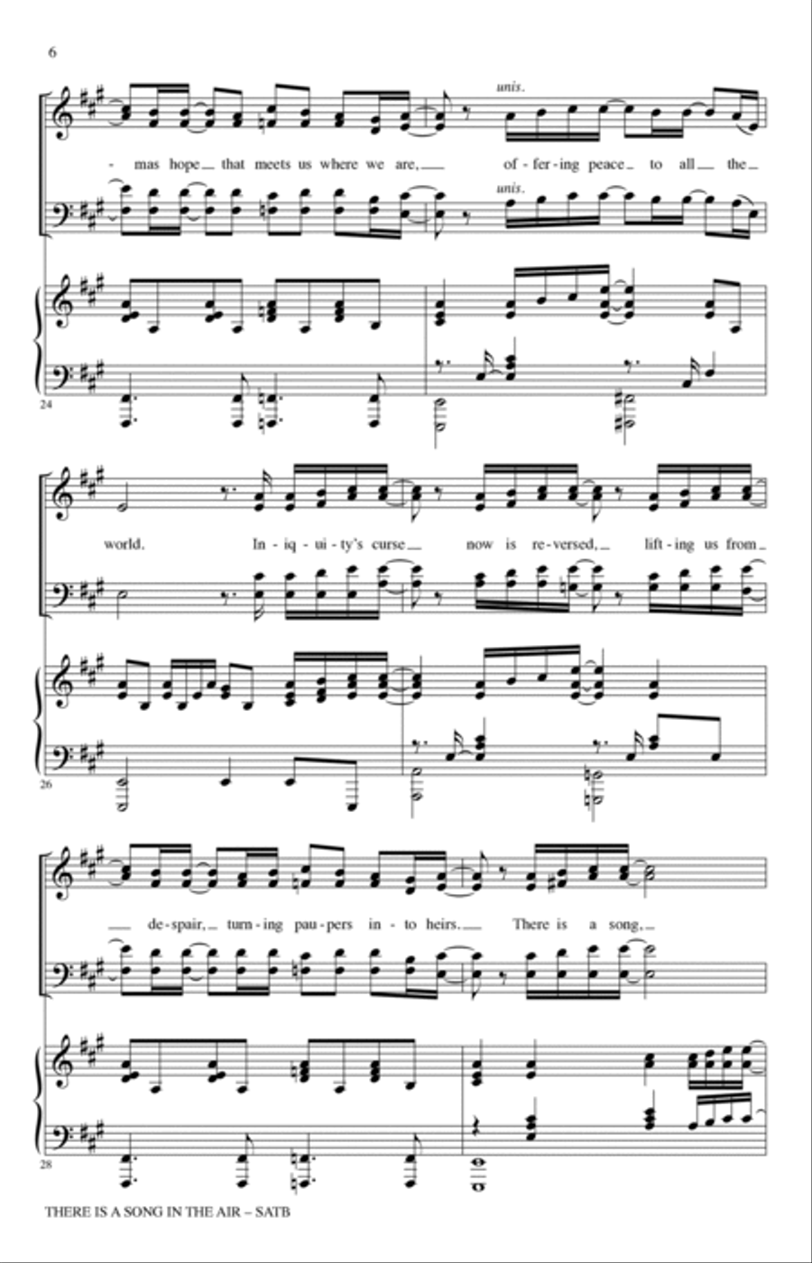 There Is A Song In The Air 4-Part scores gallery preview page 4