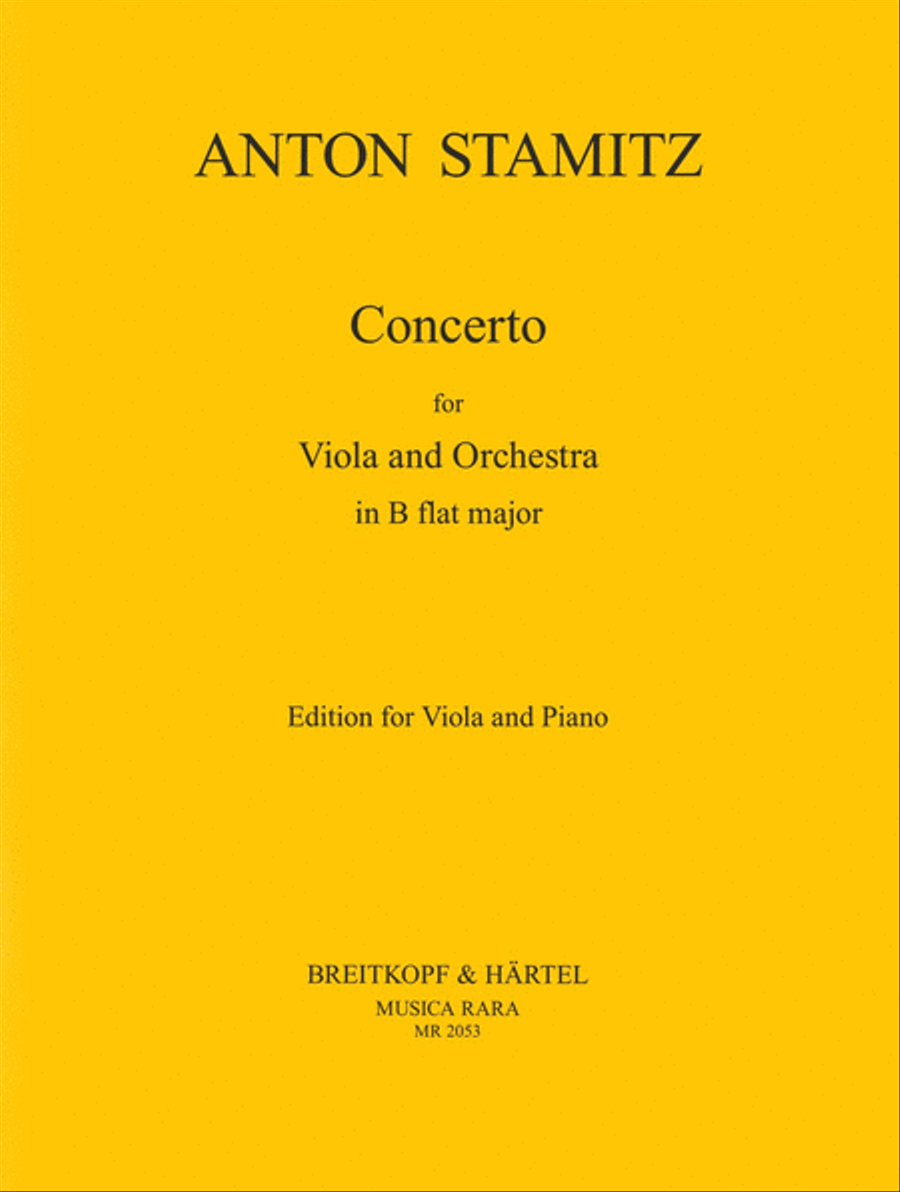 Book cover for Viola Concerto in Bb major