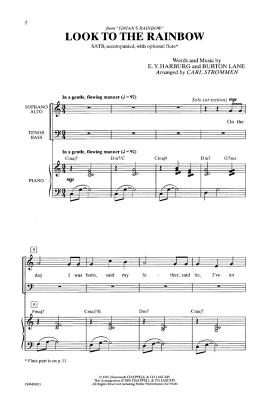 Look to the Rainbow 4-Part scores gallery preview page 2