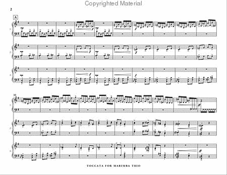 Toccata from 'Le Tombeau de Couperin' Percussion Ensemble scores gallery preview page 3