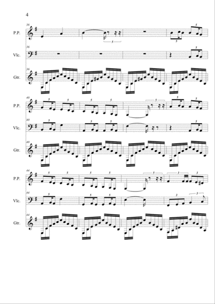 Opus Quintuplet Classical Guitar scores gallery preview page 4