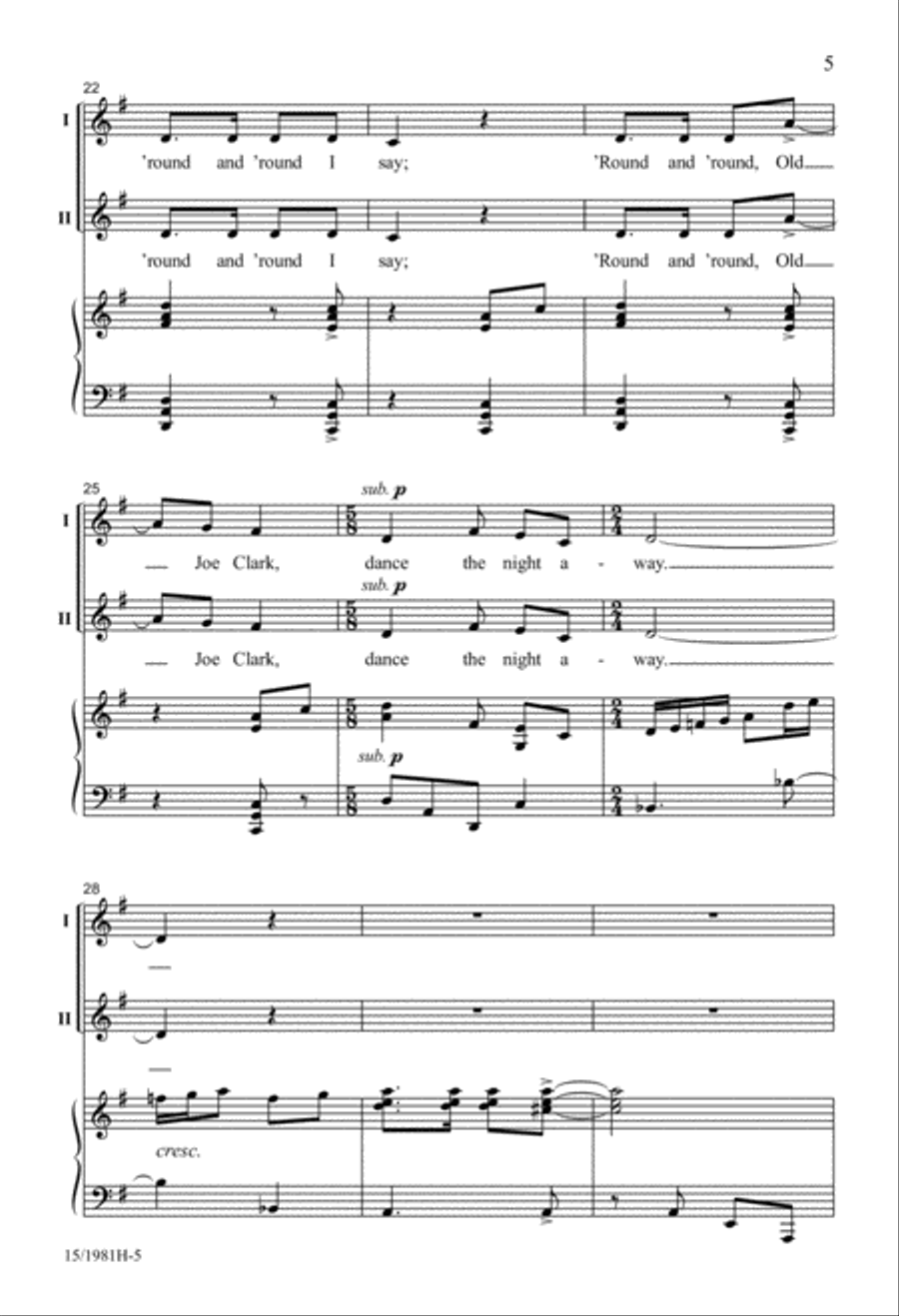 Old Joe Clark 2-Part scores gallery preview page 5