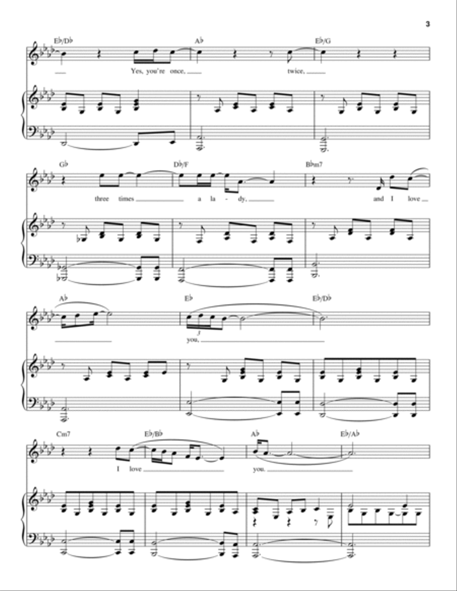 Three Times A Lady Piano scores gallery preview page 3