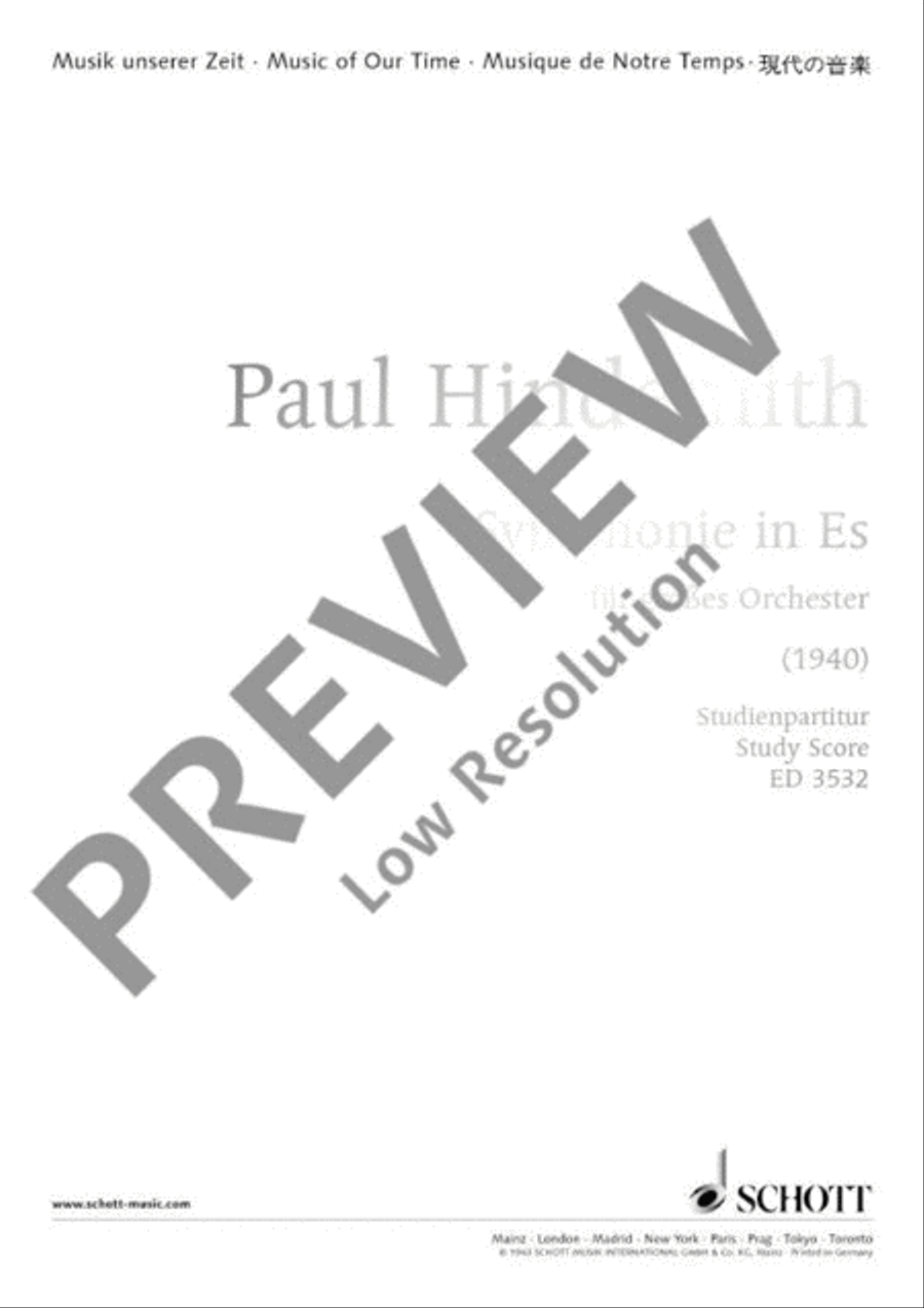 Symphony in E flat Major Orchestra scores gallery preview page 2