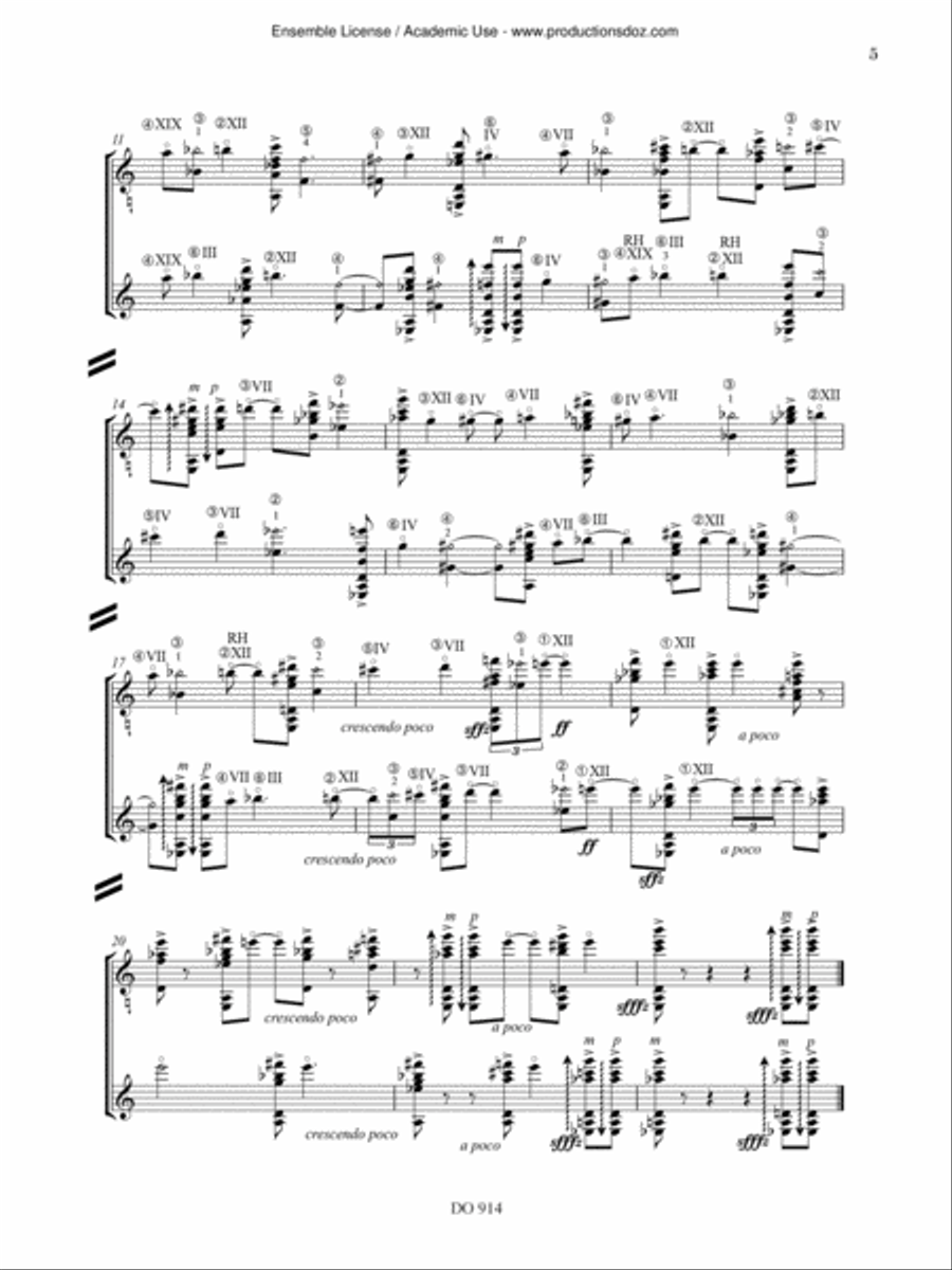 Five micro-tonal studies Five micro-tonal studies Classical Guitar scores gallery preview page 6