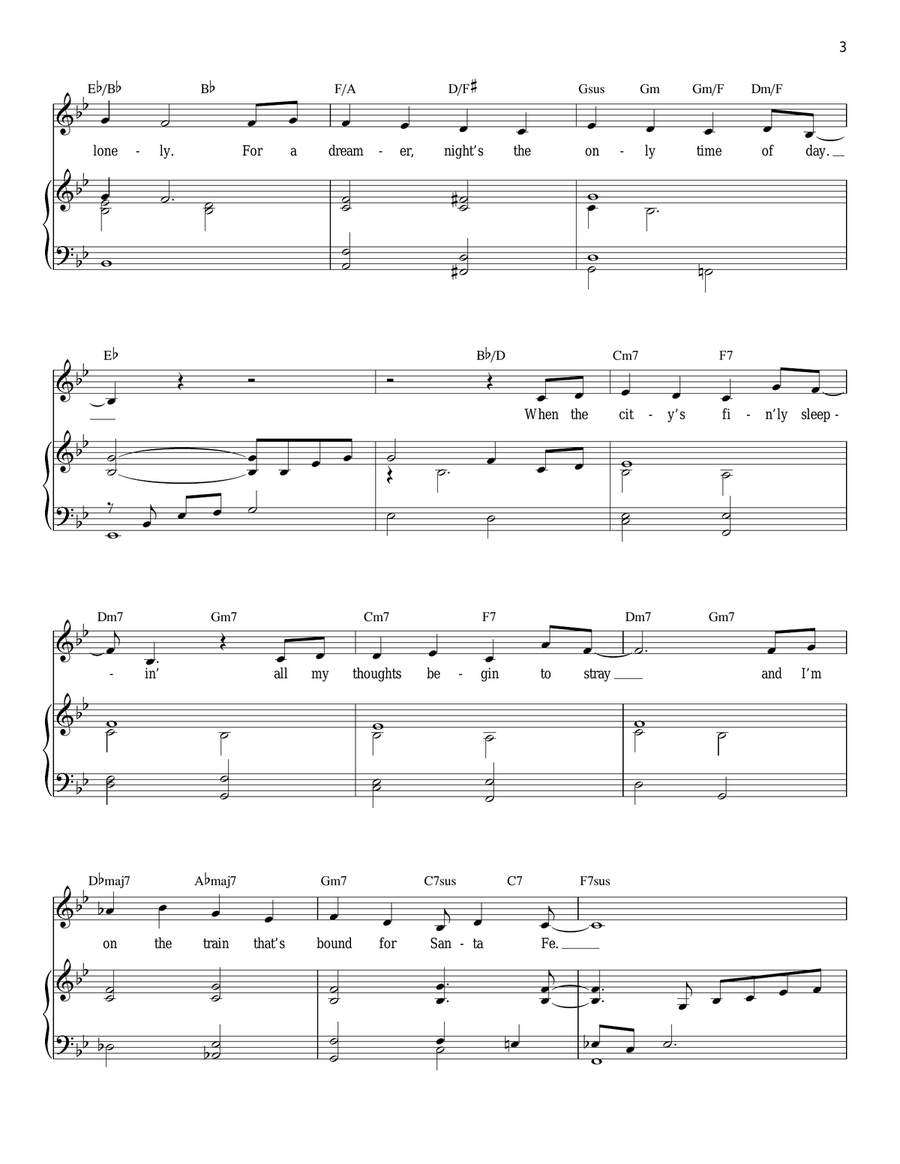 Santa Fe Piano, Vocal scores gallery preview page 3