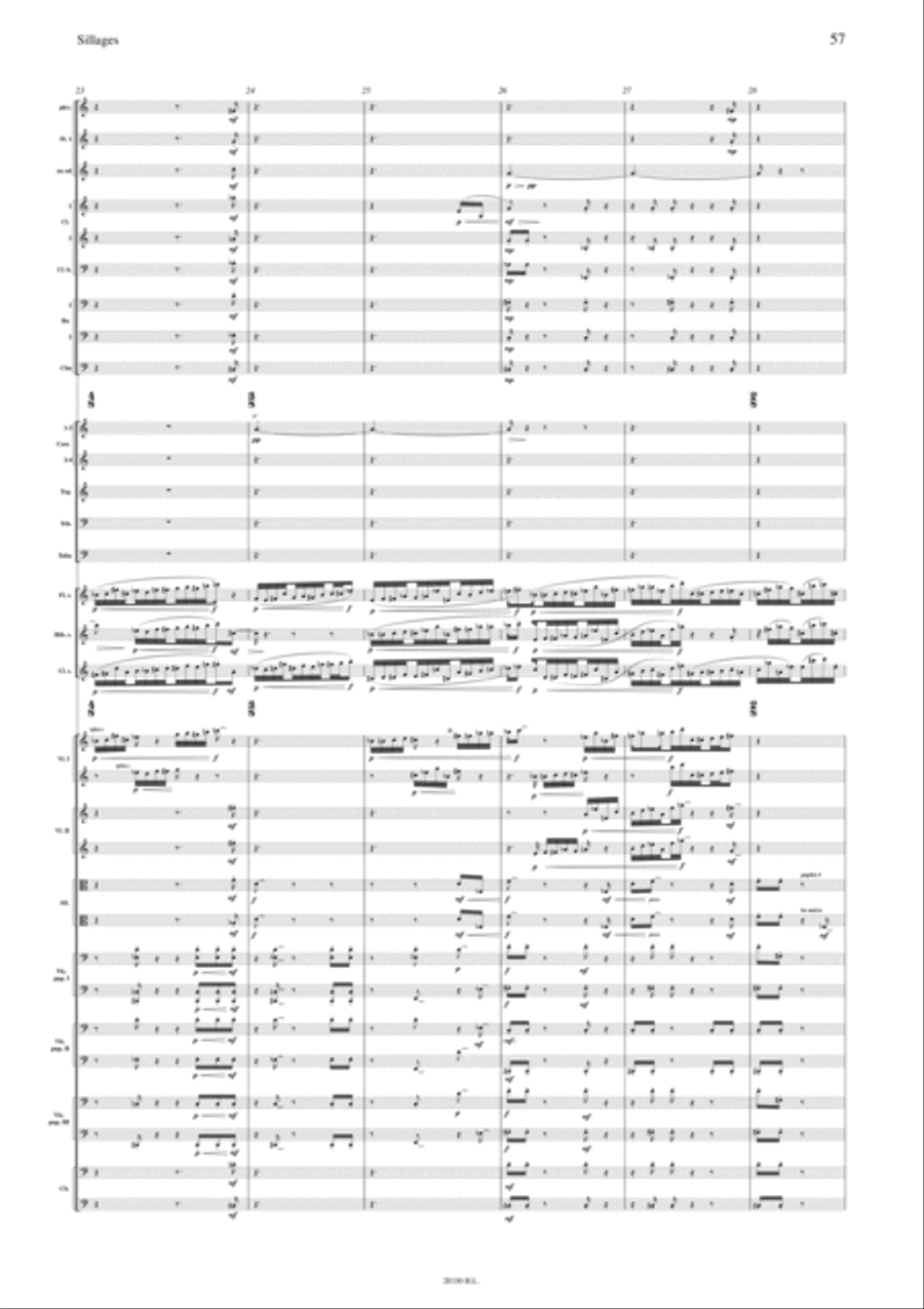 Sillages - Congruences II Orchestra scores gallery preview page 4