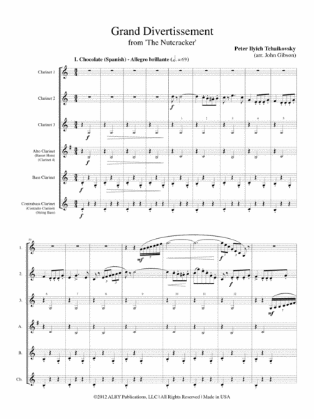 Grand Divertissement from The Nutcracker for Clarinet Choir image number null