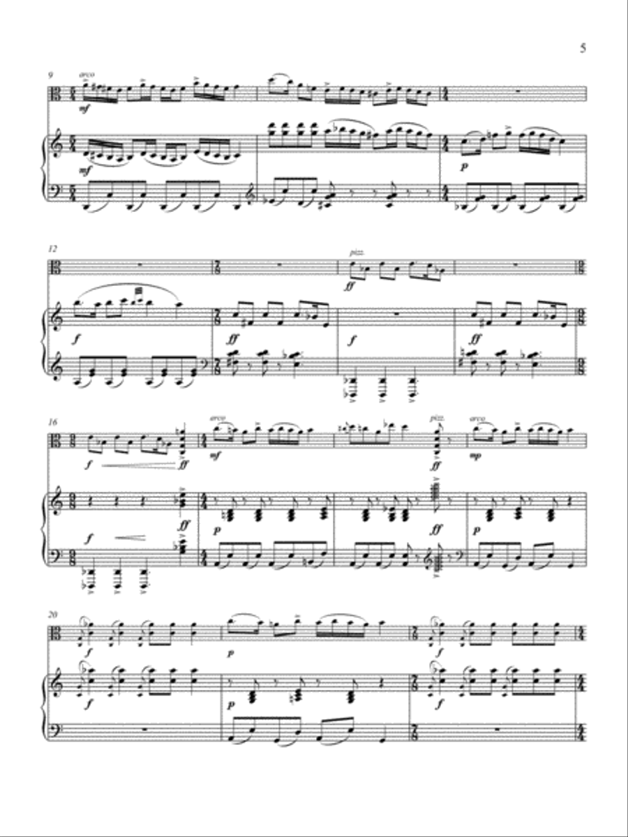 Short Pieces for Viola and Piano (Downloadable)