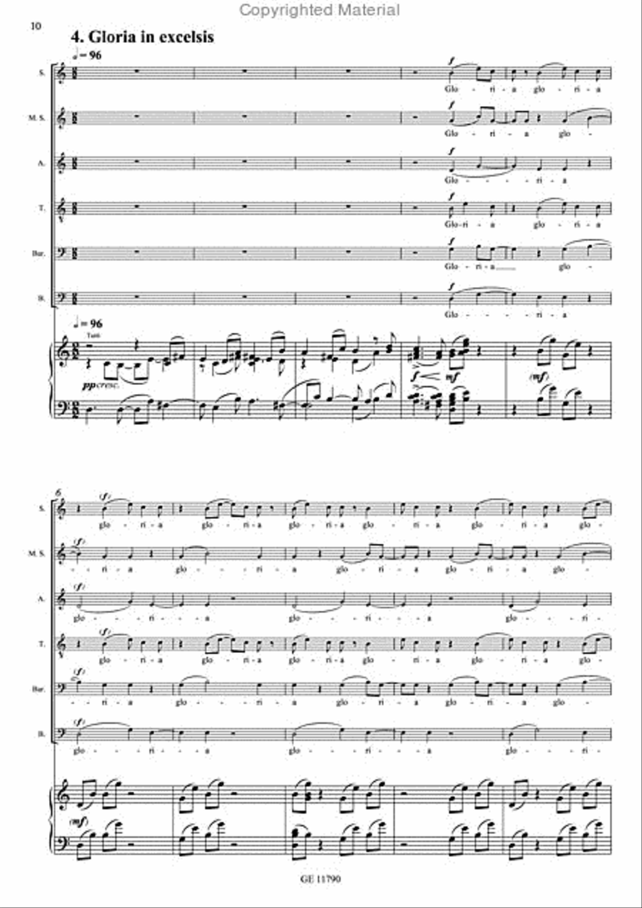 Missa Brevis 4-Part scores gallery preview page 8