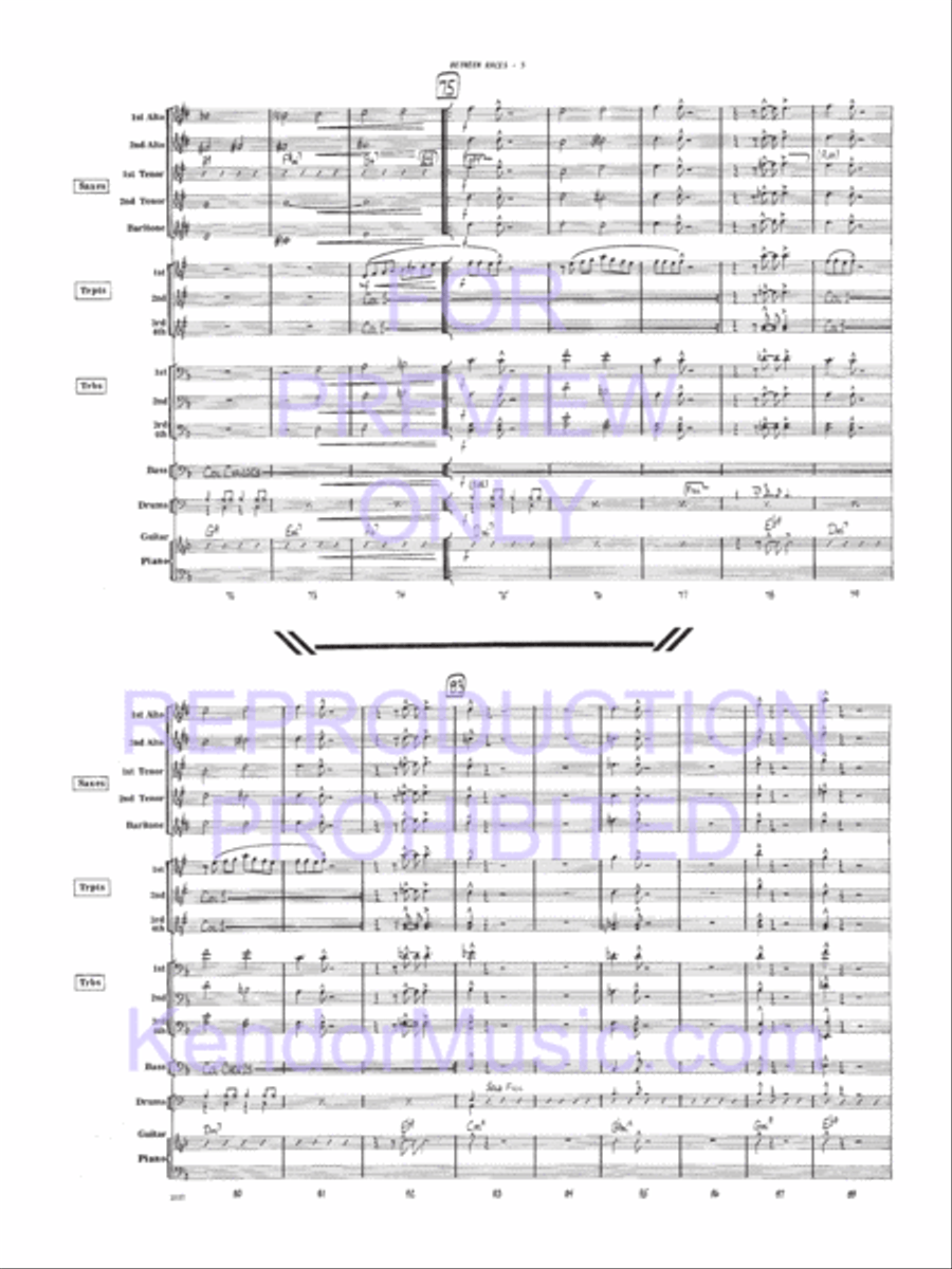 Between Races Jazz Ensemble scores gallery preview page 6