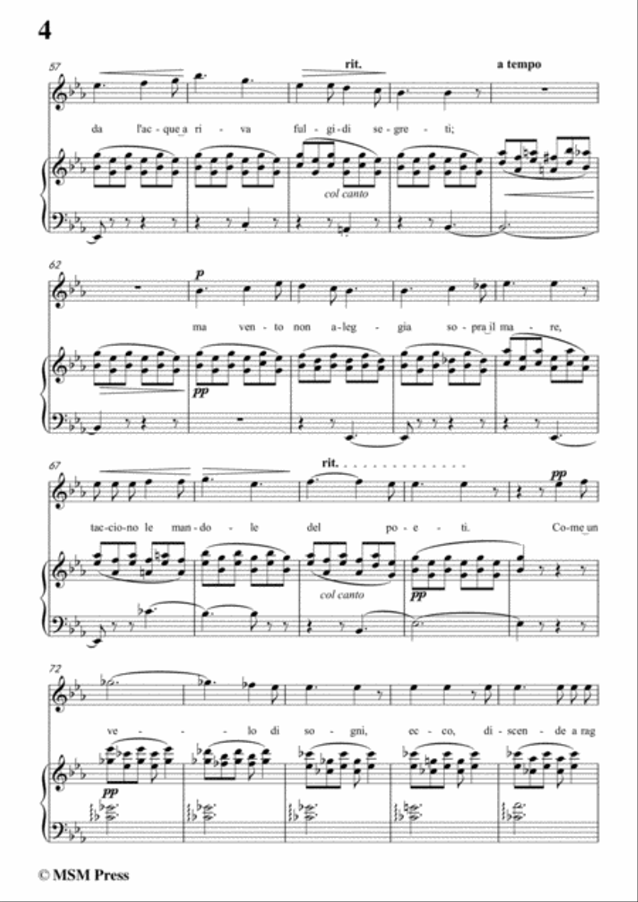 Tosti-Arcano! In E flat Major,for voice and piano Voice Solo scores gallery preview page 6
