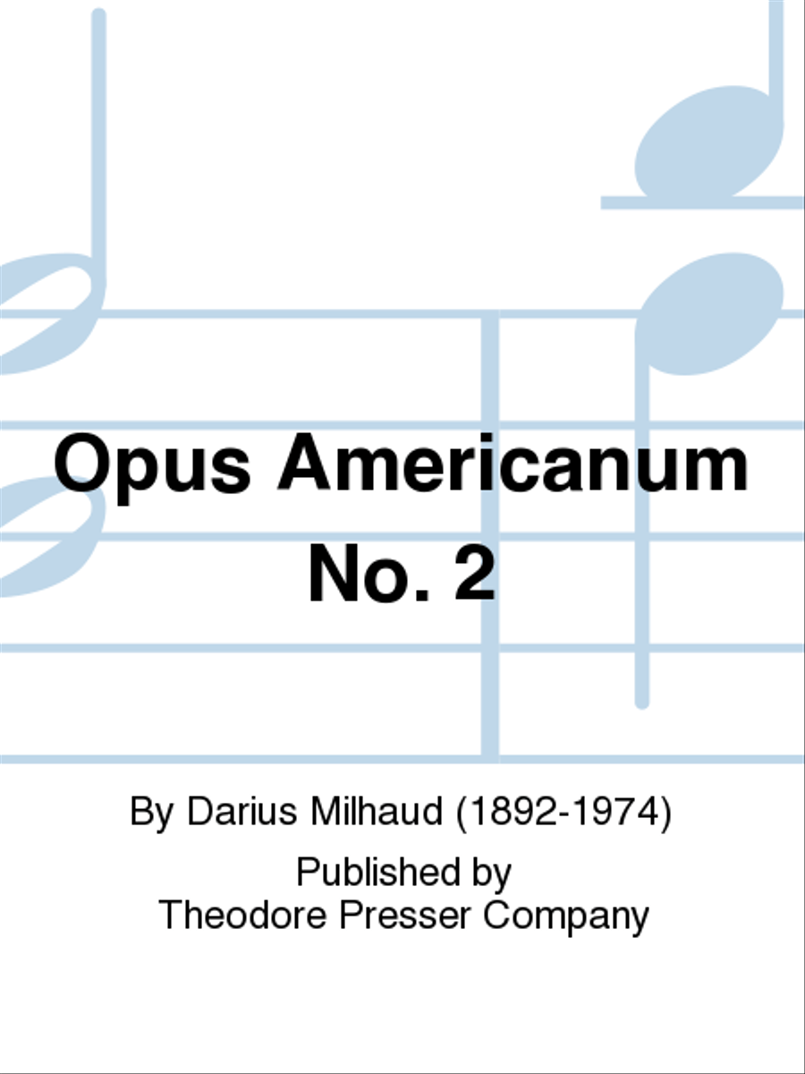Opus Americanum No. 2 Orchestra scores gallery preview page 1