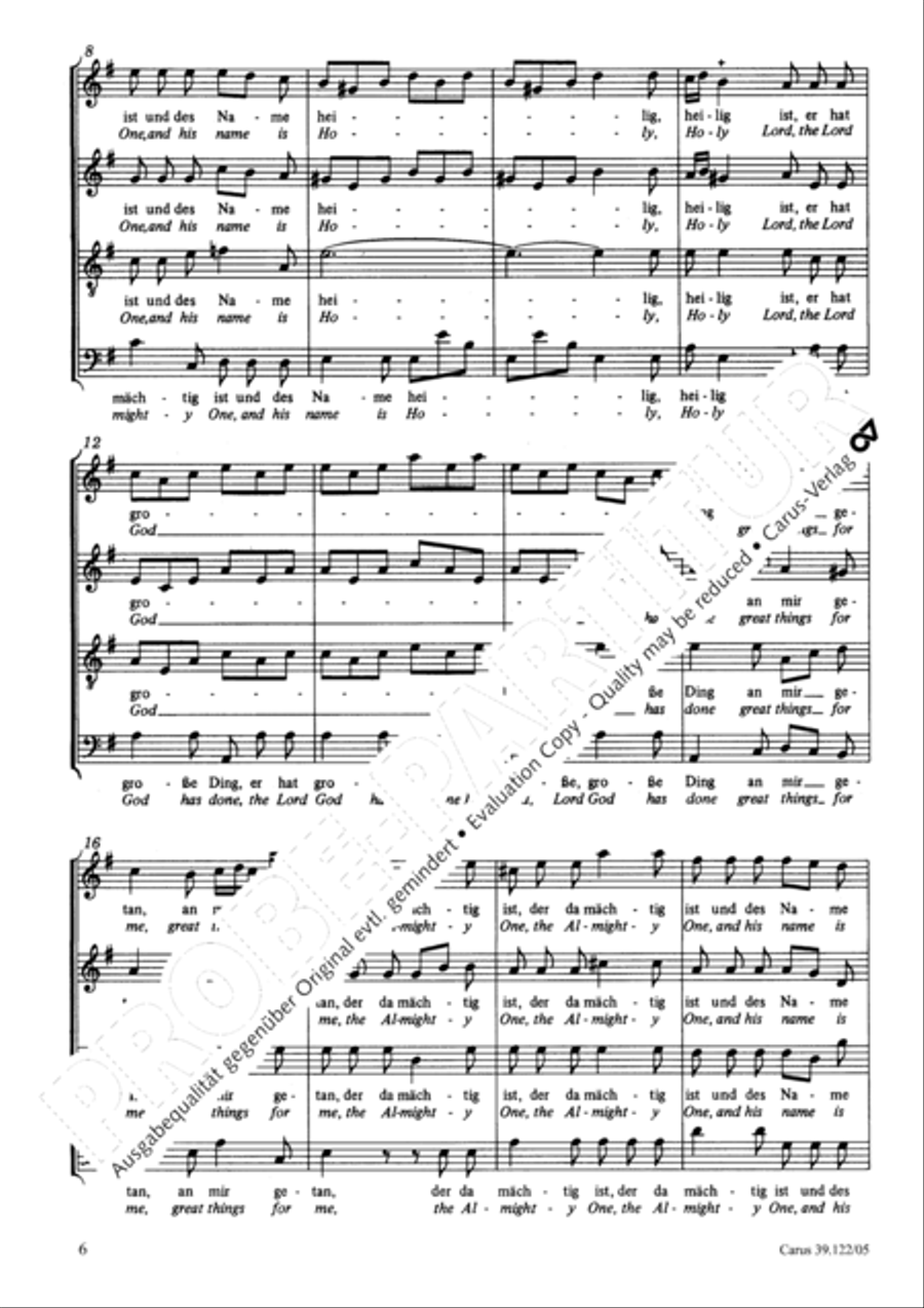 All my spirit exalts (With my spirit I praise the Lord) 4-Part scores gallery preview page 7
