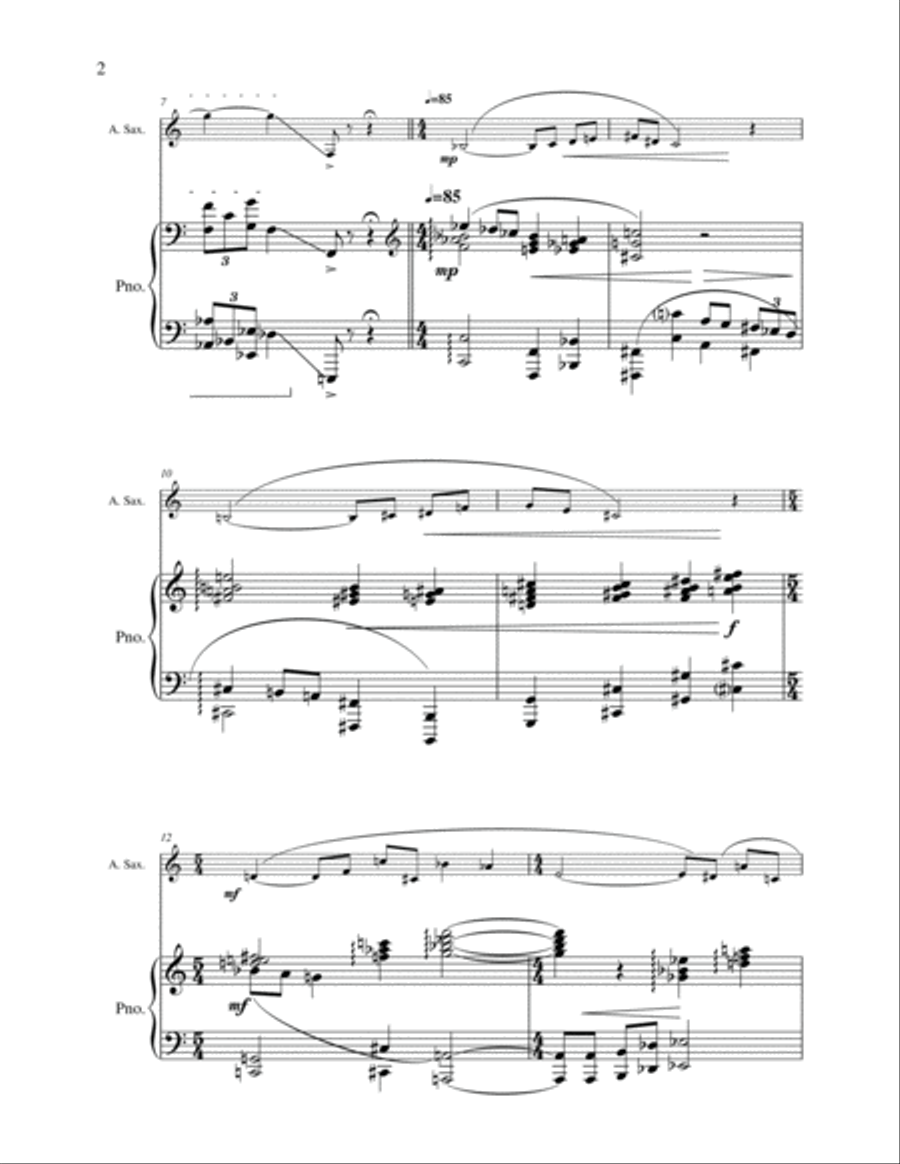 Sonata for Alto Saxophone (or Clarinet) and Piano Woodwind Duet scores gallery preview page 4