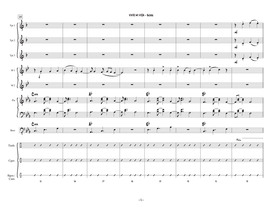 Vivir Mi Vida Brass Ensemble scores gallery preview page 5