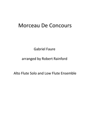 Book cover for Morceau de Concours (alto flute solo)