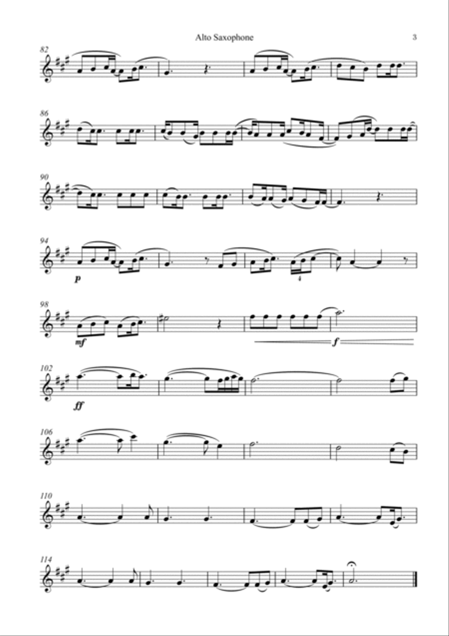 Happier Than Ever Alto Saxophone scores gallery preview page 3
