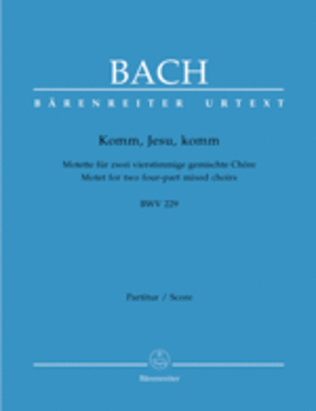 Book cover for Komm, Jesu, komm, BWV 229