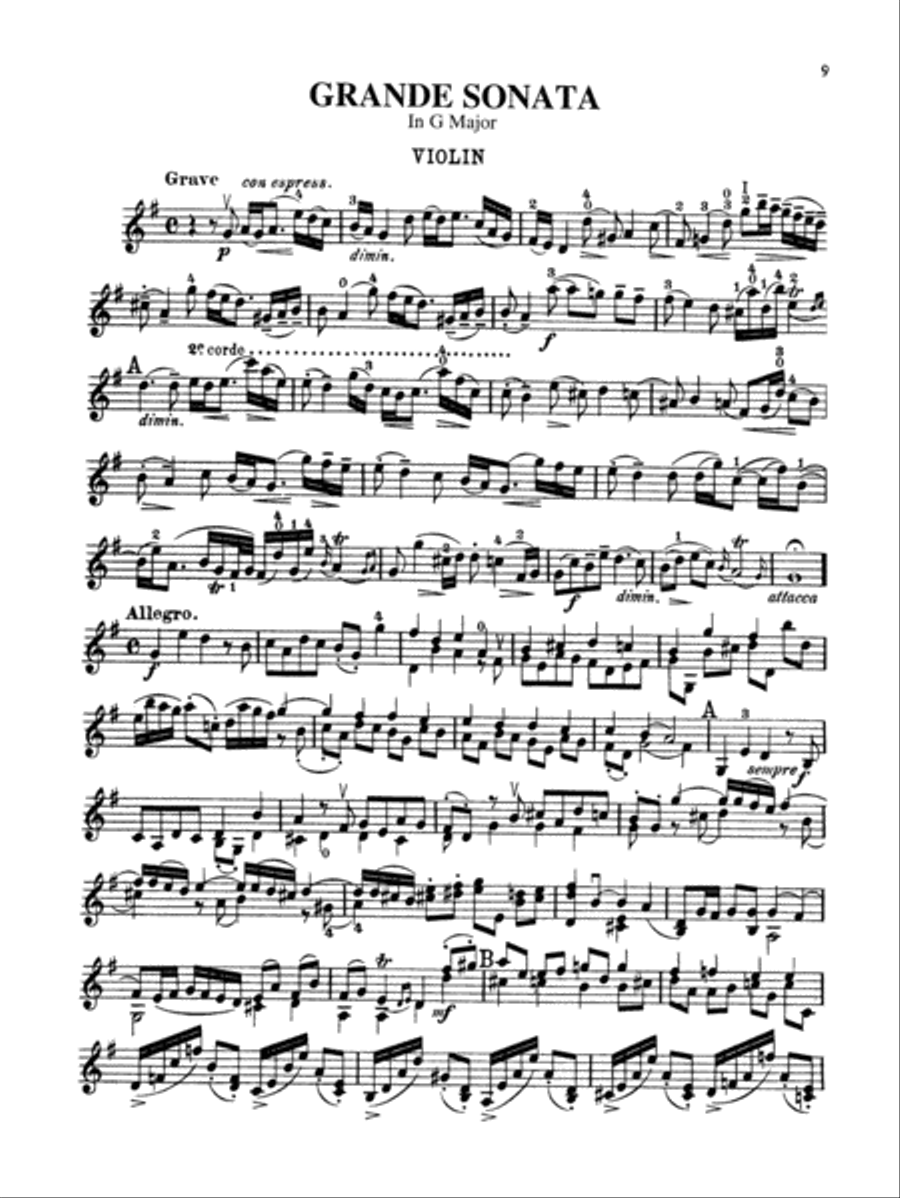 Tartini: Seven Sonatas Tartini: Seven Sonatas Violin scores gallery preview page 1