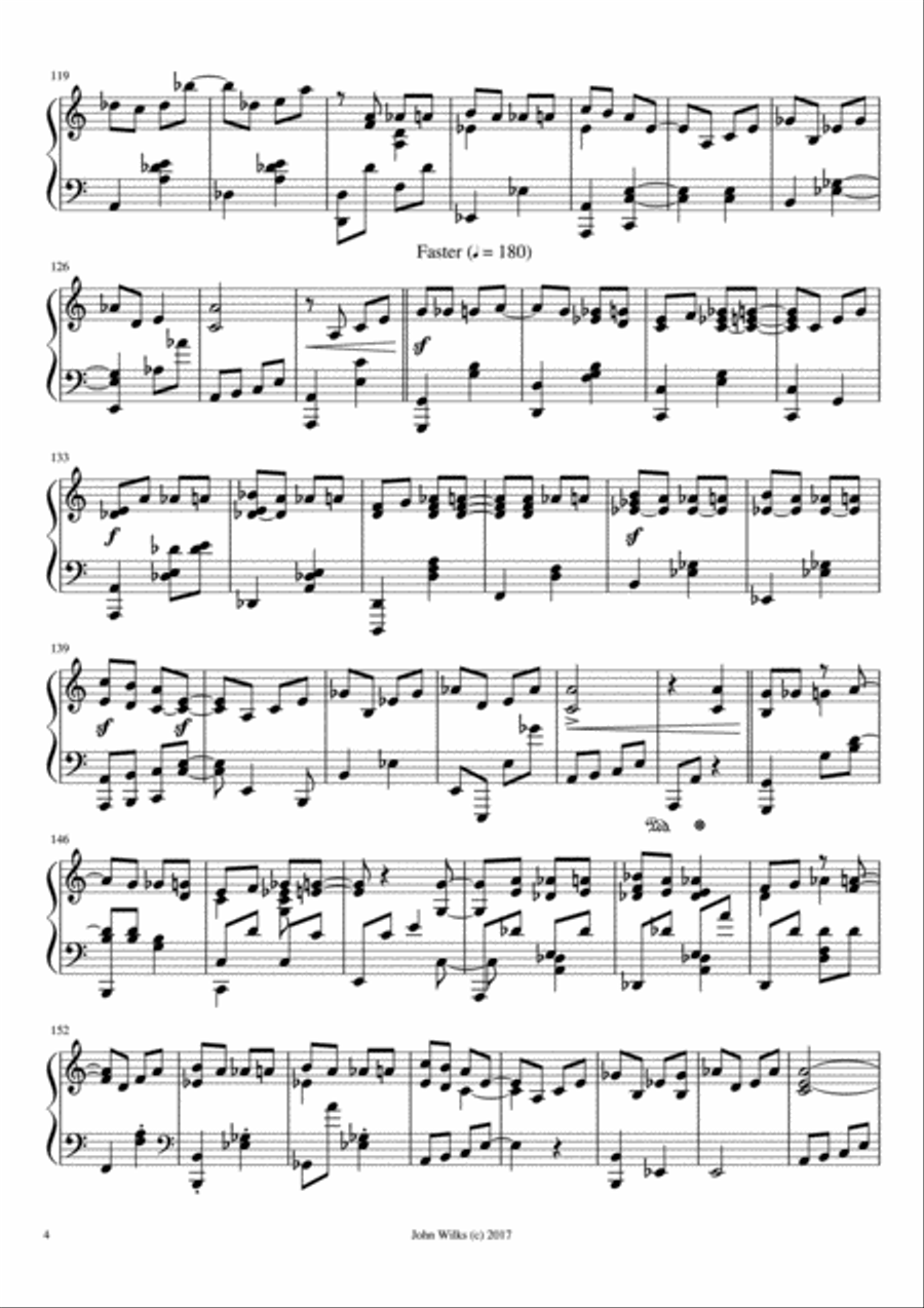 Gypsy Ragtime Piano Solo scores gallery preview page 4