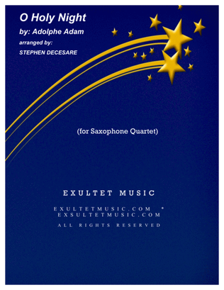 Book cover for O Holy Night (for Saxophone Quartet and Piano)