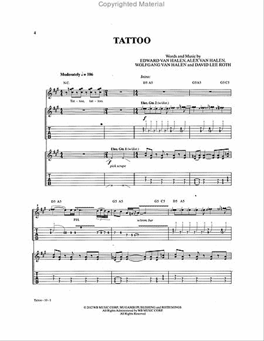 Van Halen - A Different Kind of Truth Electric Guitar scores gallery preview page 2