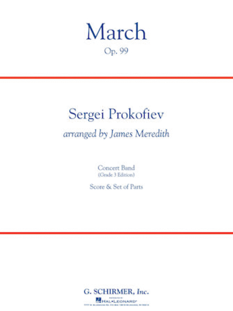 March, Op. 99 Concert Band scores gallery preview page 1