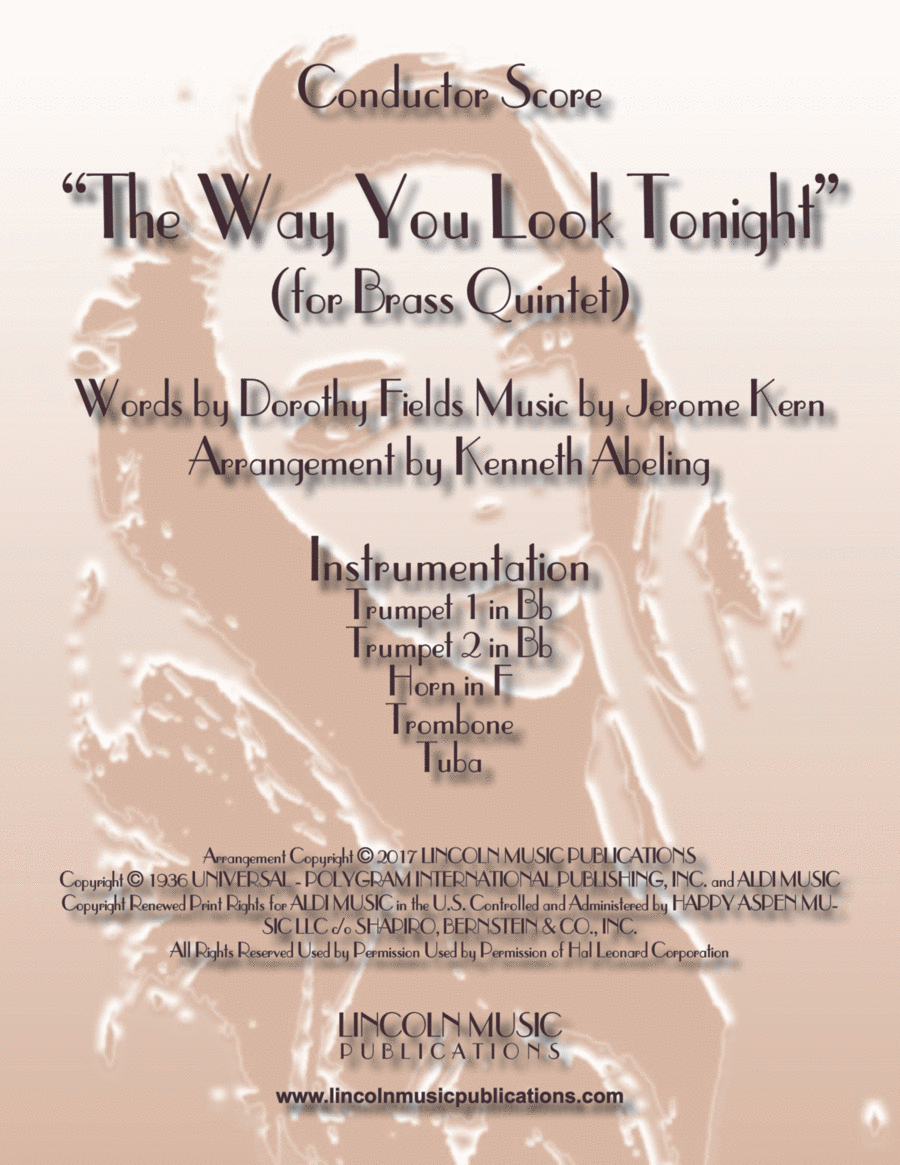 The Way You Look Tonight Brass Ensemble scores gallery preview page 1