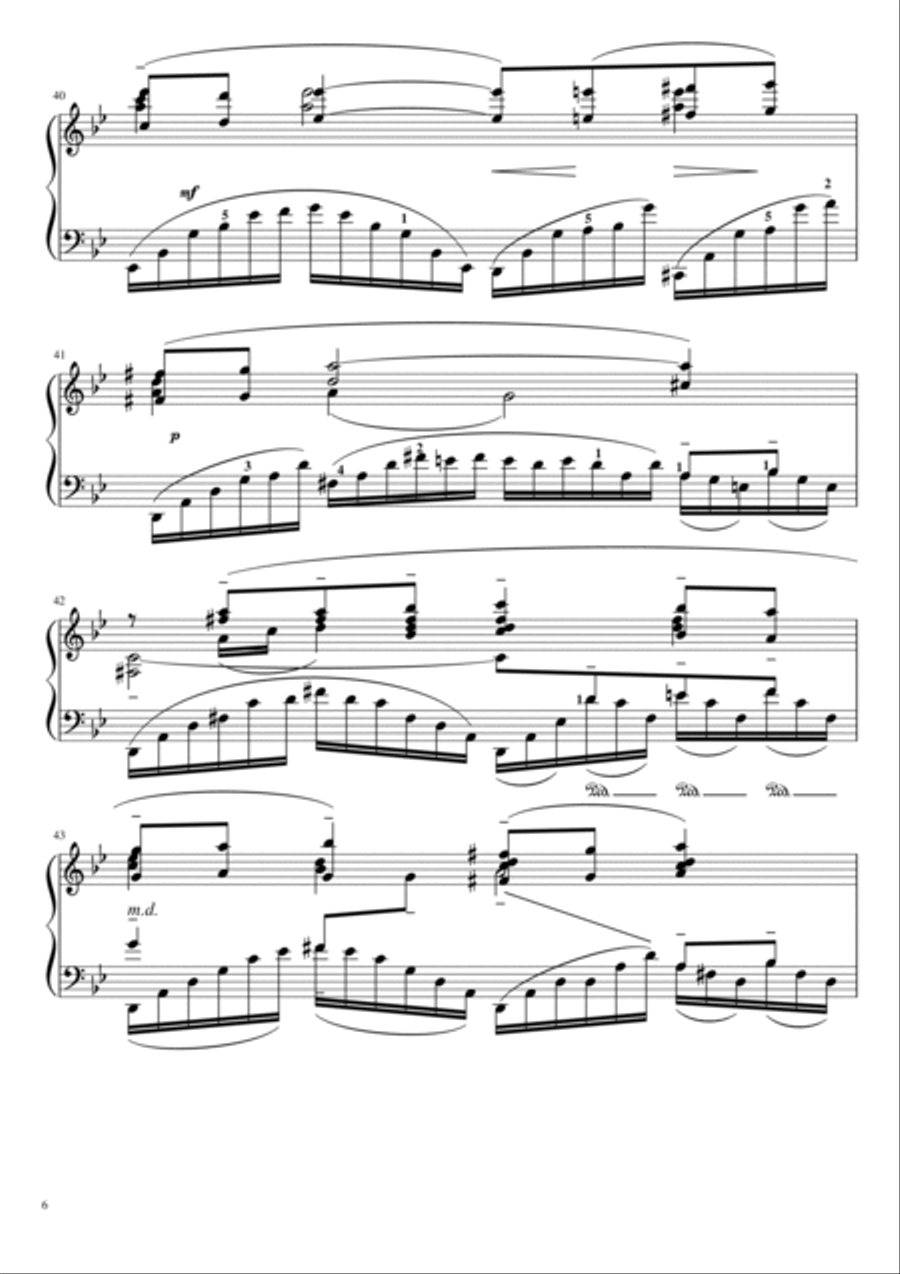 Rachmaninoff - Prélude in G Minor (Alla marcia) - Op.23 No. 5 - Original With Fingered Piano Solo scores gallery preview page 6