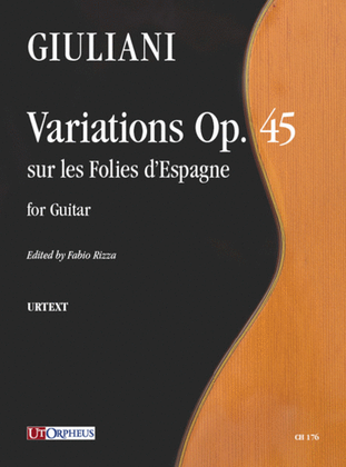 Book cover for Variations Op. 45 sur les Folies d’Espagne for Guitar