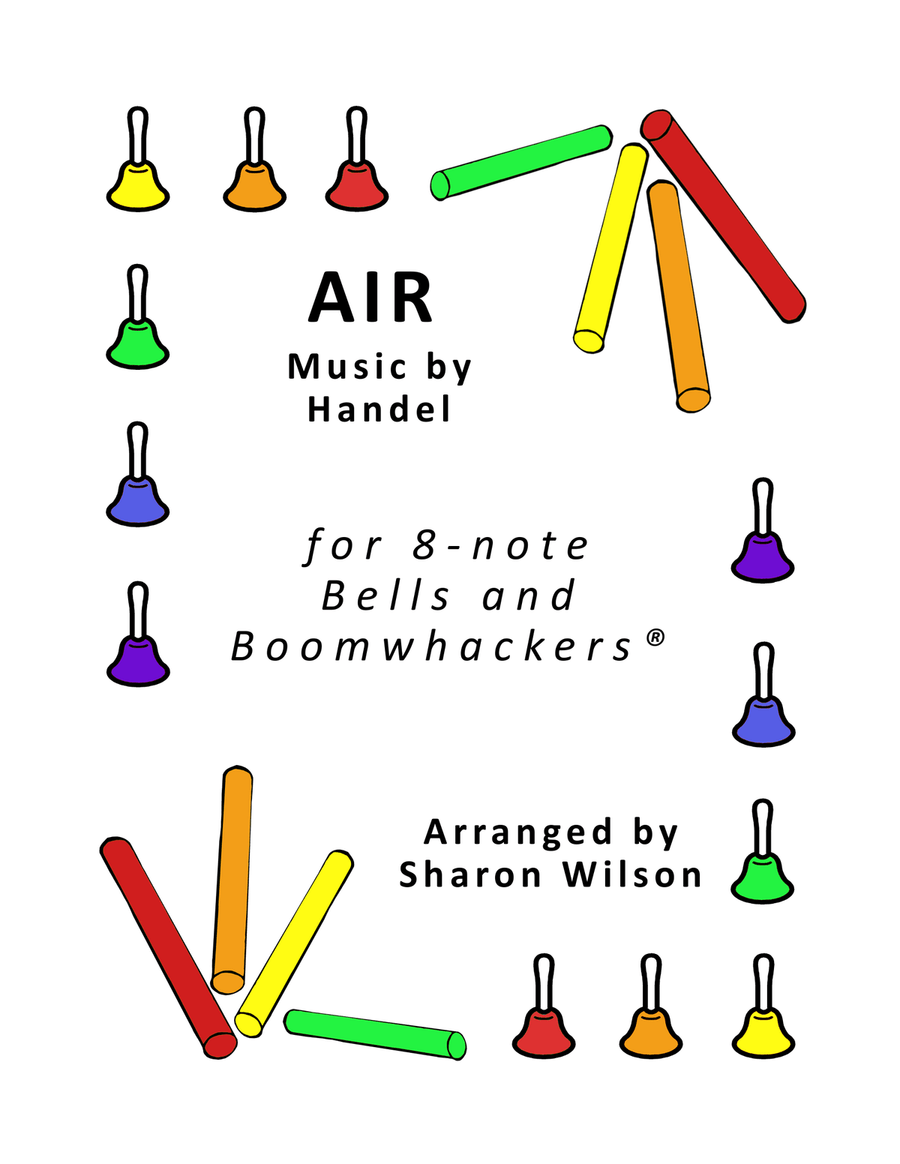 Air for 8-note Bells and Boomwhackers® (with Black and White Notes) Handbell Choir scores gallery preview page 1