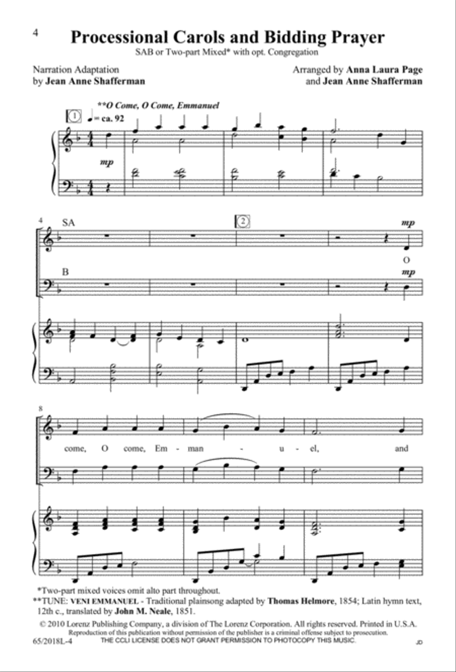 A Ceremony of Lessons and Carols 3-Part scores gallery preview page 5