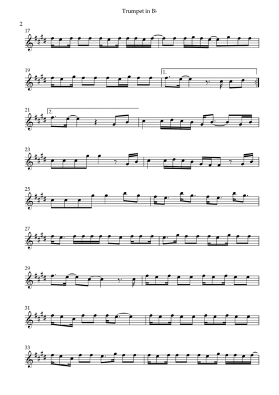 Young And Beautiful B-Flat Trumpet scores gallery preview page 2