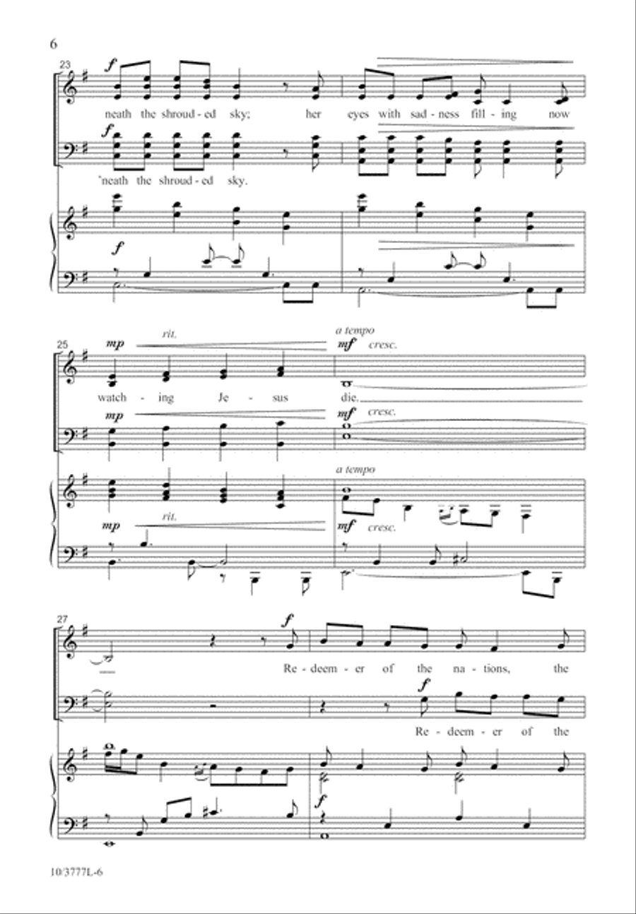 Christ Jesus Now Is Fallen 4-Part scores gallery preview page 6
