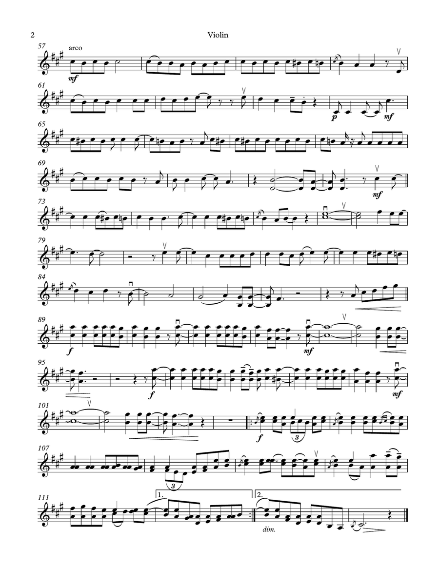 Wagon Wheel String Quartet scores gallery preview page 2