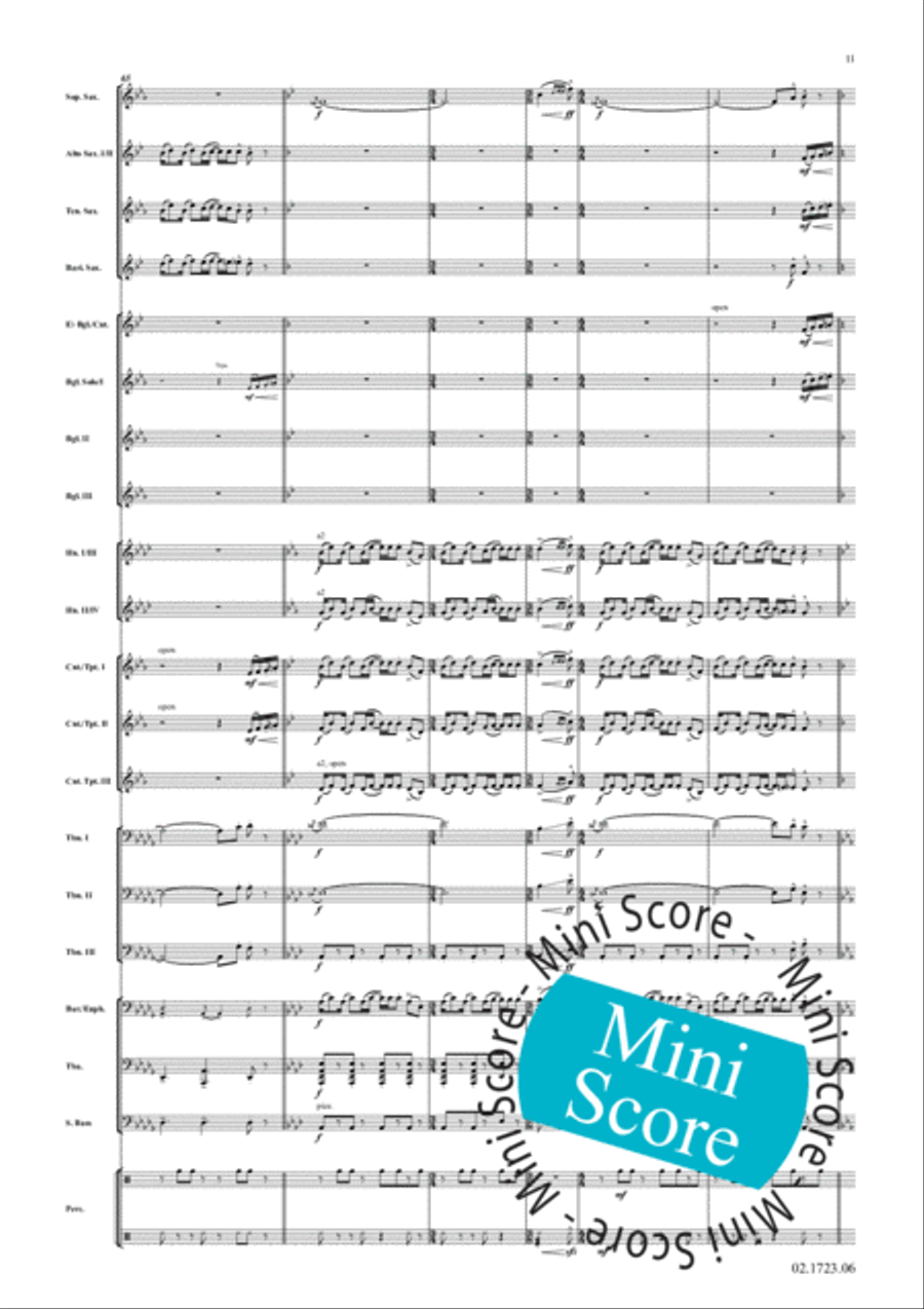 Cake Walk Phantasy Fanfare Band scores gallery preview page 15