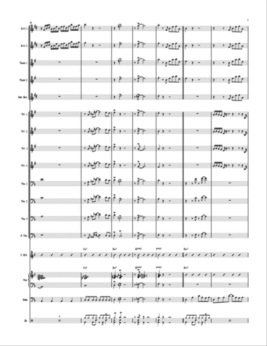 Oluronbi Oluronbi Jazz Ensemble scores gallery preview page 5