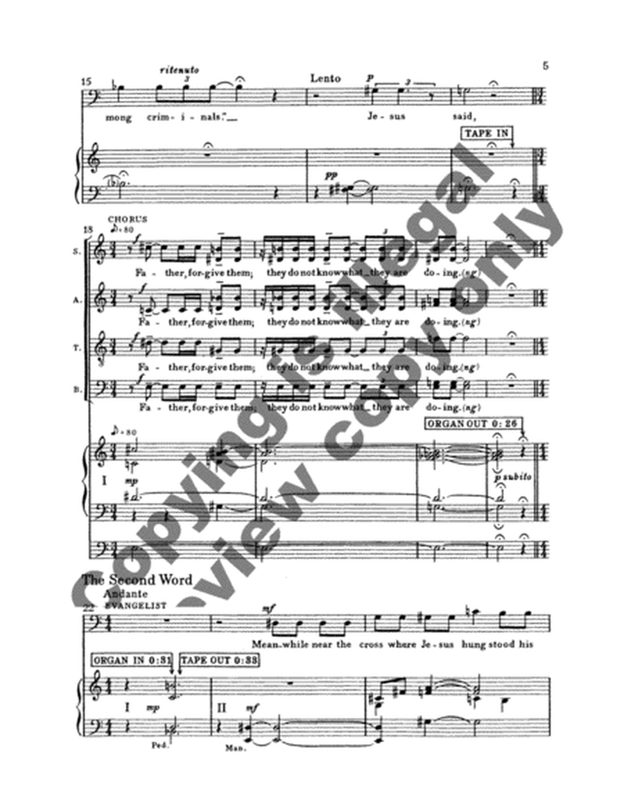 The Seven Last Words of Christ on the Cross (Choral Score)